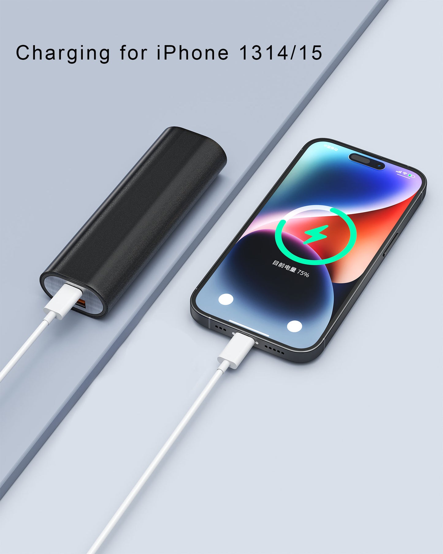 VPSUN Power Bank 5000mAh with Wireless Magnetic Charging Dock and USB Cable, Black (PX-2)