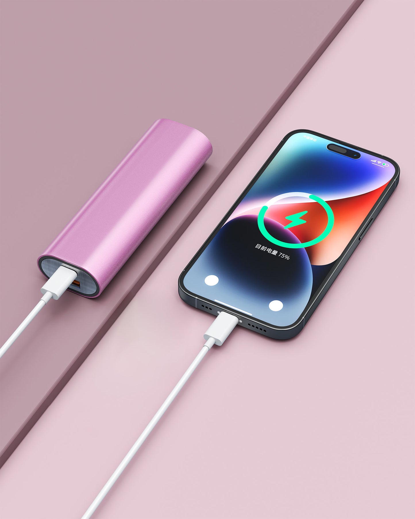 VPSUN Mini Power Bank 2000mAh, Ultra-light and Small Power Bank, Power Bank for Emergency with Wireless Charging Dock Accessories, Pink (PX-Mini)