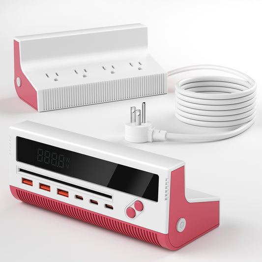 10 in 1 USB Power Strip PD35W 1.5m Desktop Charging Station with 4 AC Outlets 6 USB Ports LED Display Laptop Use