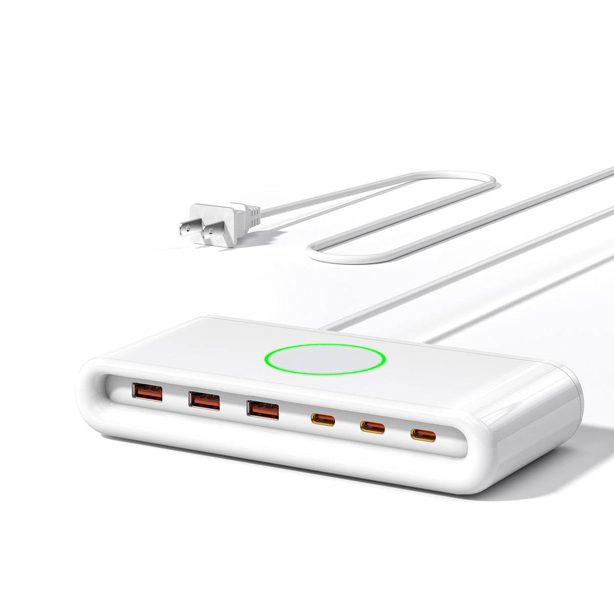 VPSUN 145W USB C Charging Station, 6-Port Desktop Charger with 3 USB-C & 3 USB-A