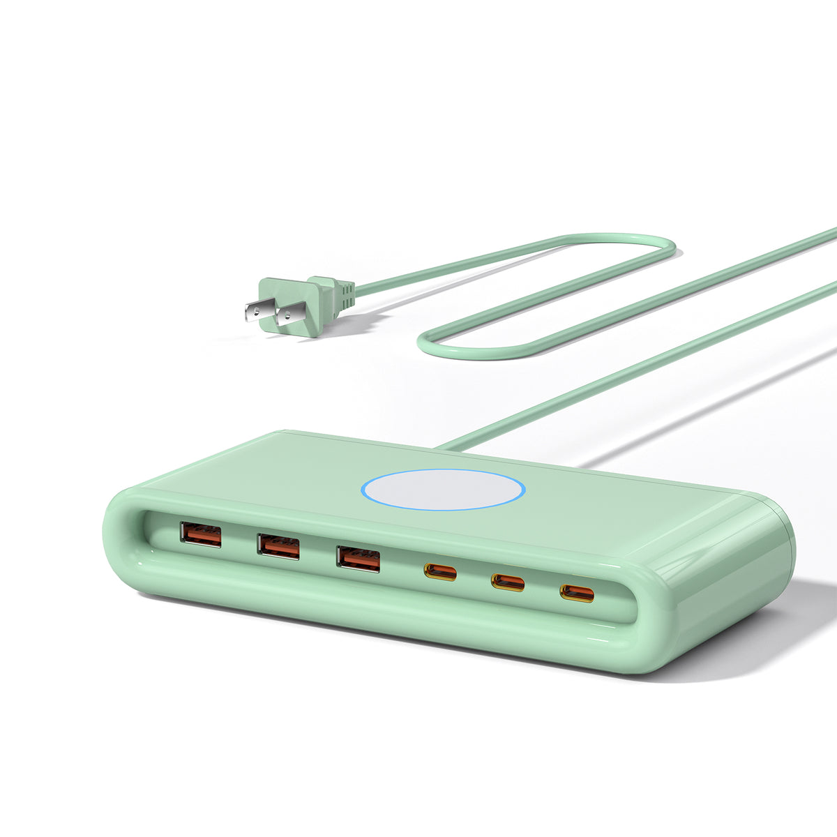 VPSUN 145W USB C Charging Station, 6-Port Desktop Charger with 3 USB-C & 3 USB-A