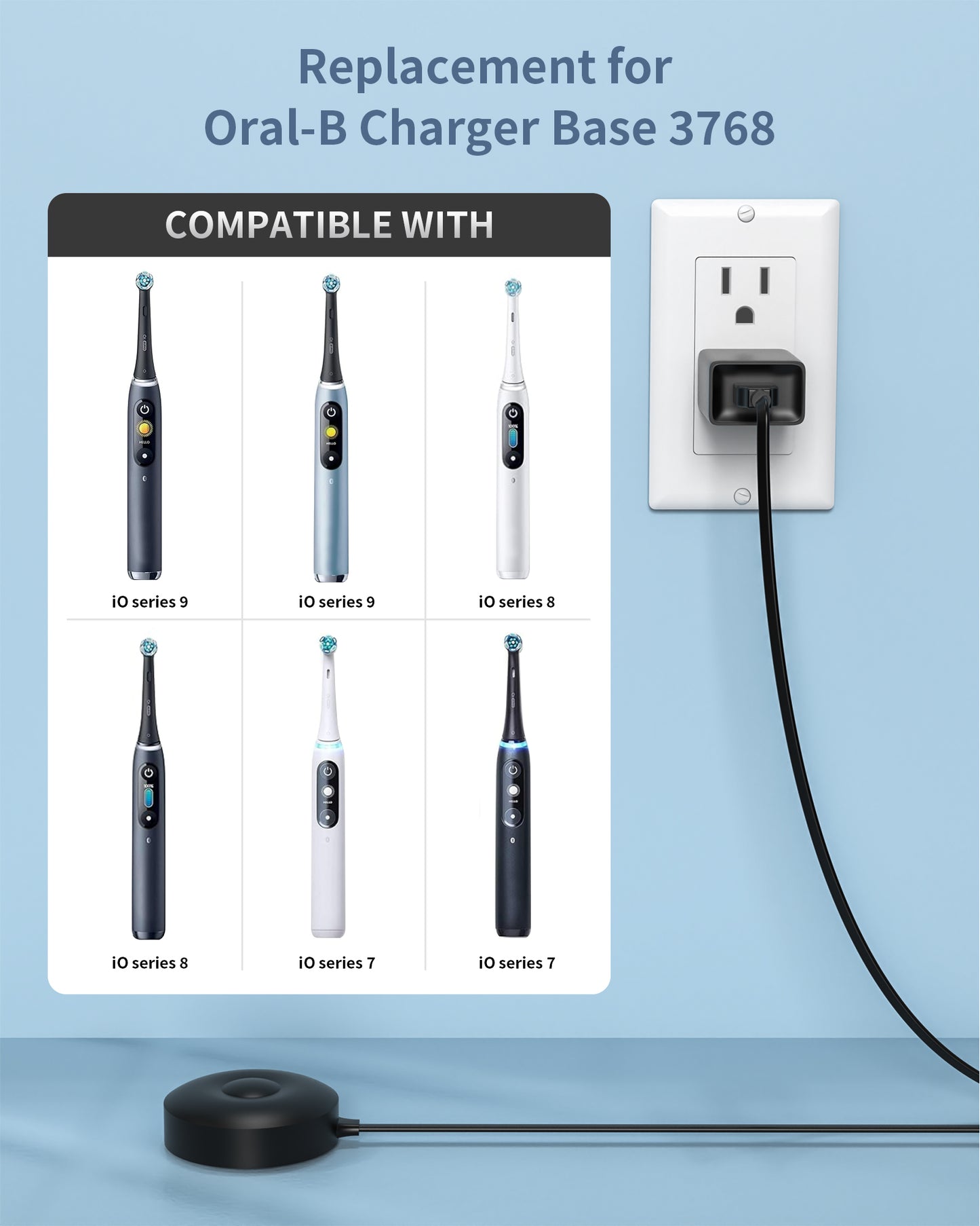 USB A Charger for Oral B io 7/8/9 Electric Toothbrush iO Series