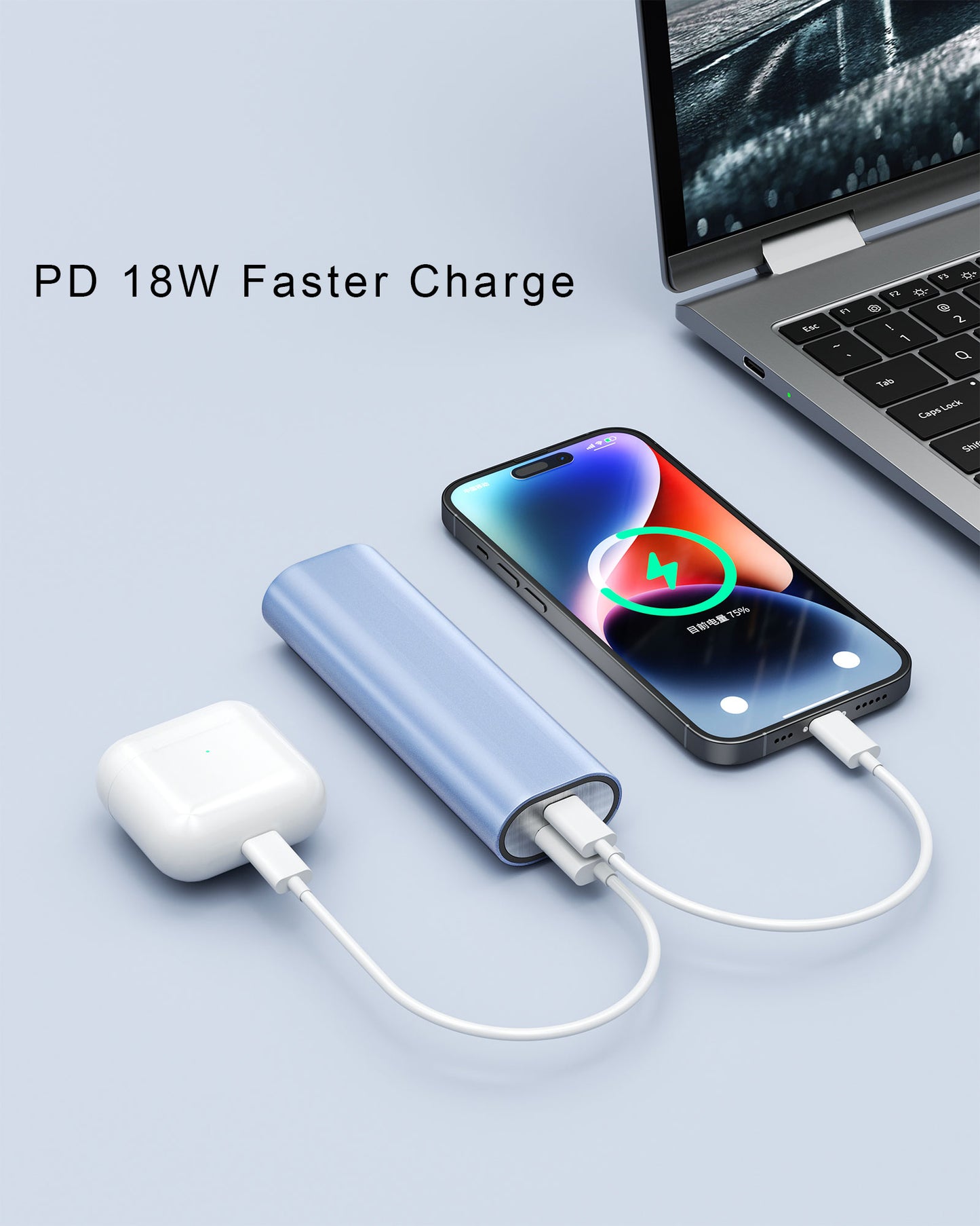 VPSUN 10000mAh PD Fast Charging Power Bank | Dual Output + Wireless (PX-Plus)