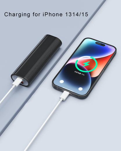 VPSUN Power Bank 5000mAh with Wireless Magnetic Charging Dock and USB Cable, Black (PX-2)