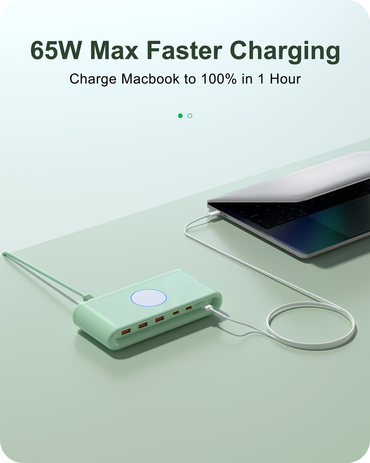 VPSUN 145W USB C Charging Station, 6-Port Desktop Charger with 3 USB-C & 3 USB-A