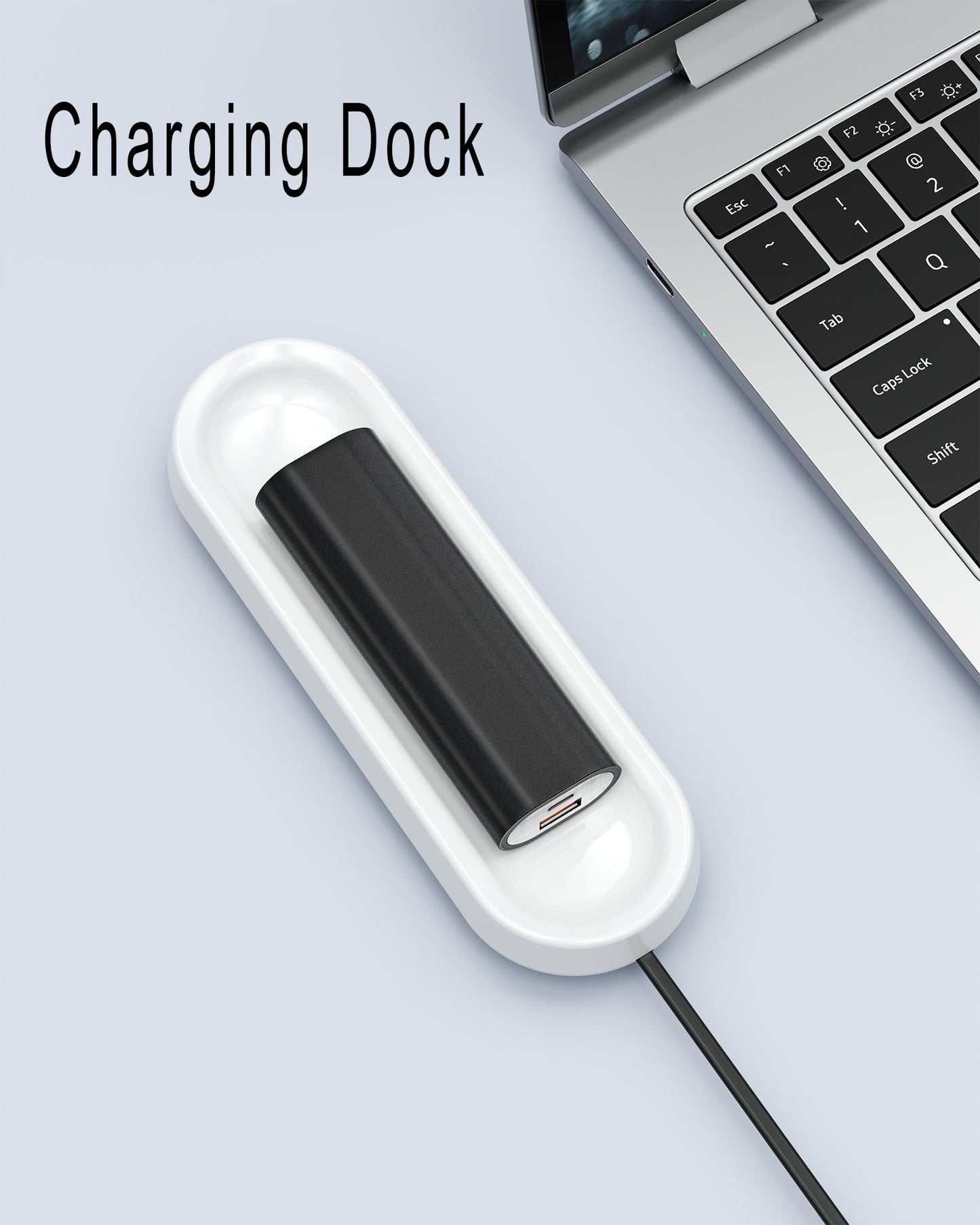 VPSUN Power Bank 5000mAh with Wireless Magnetic Charging Dock and USB Cable, Black (PX-2)