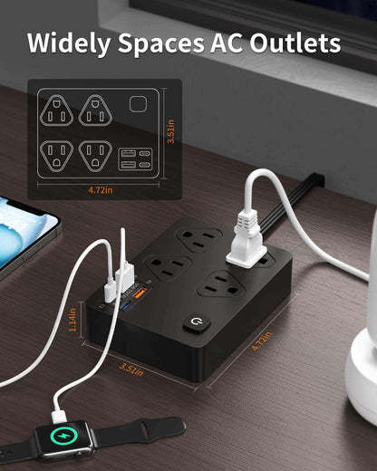 VPSUN 30W power strip with widely spaced outlets.