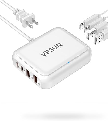 USB Charging Station 20W 8-Port USB-C PD Fast Charger Hub with PC Material for iPhone/iPad