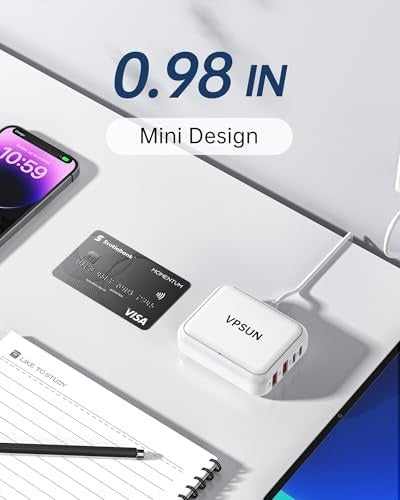 USB Charging Station 20W 8-Port USB-C PD Fast Charger Hub with PC Material for iPhone/iPad