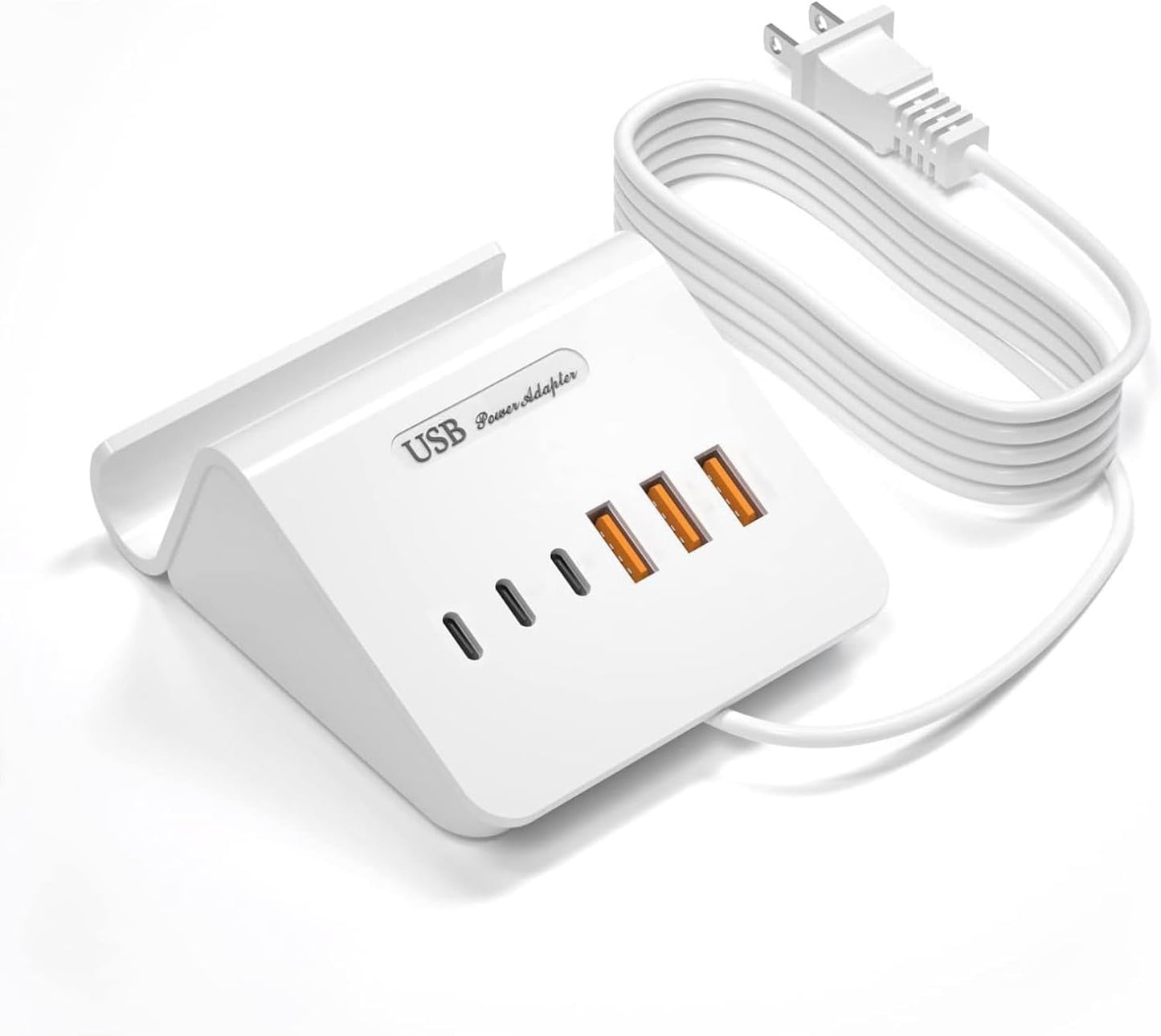 USB C Charging Station 35W, 6 Port 3A and 3C Desktop Fast Charging Station